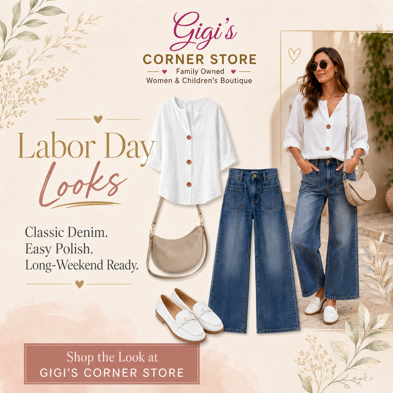 Get the Look - Classic Denim + White Top