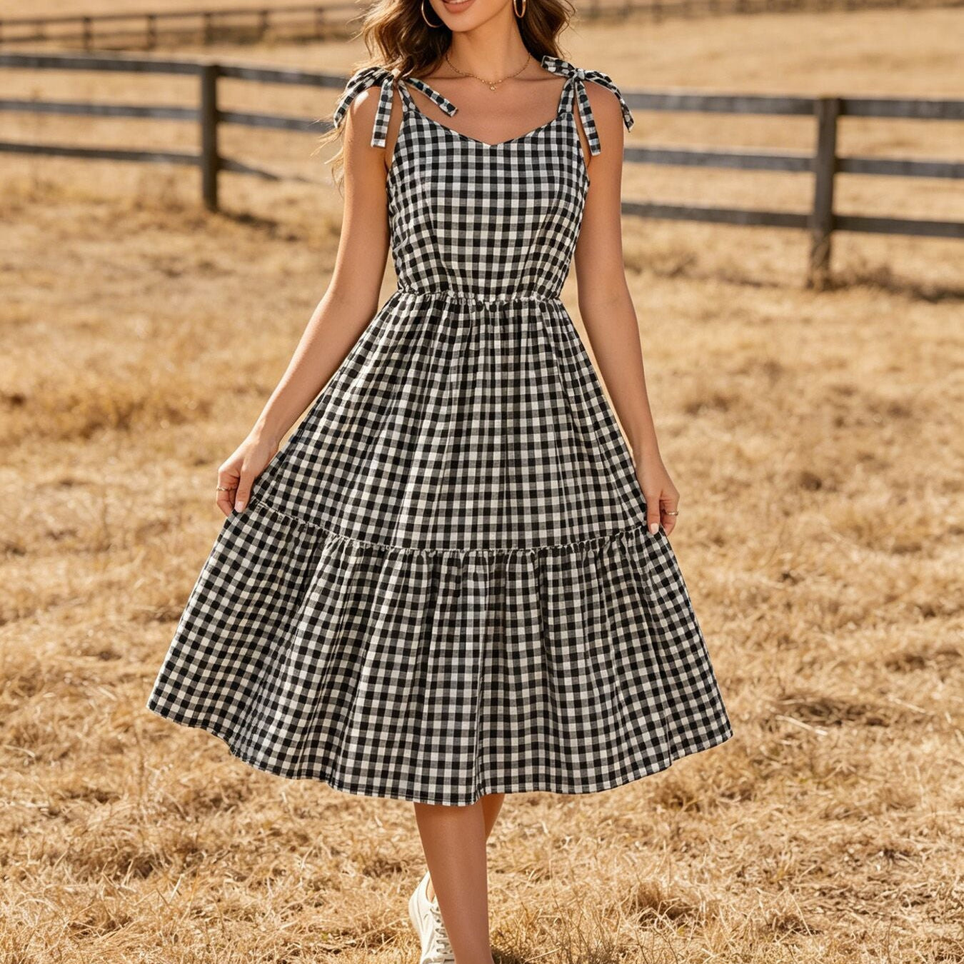 Mommy & Me Adult Plaid Smocked Dress