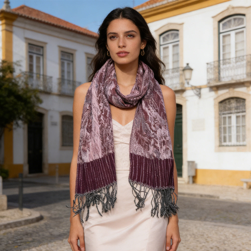 2pcs Glamorous Dinner Accessory Rich Jacquard Texture Catches Light Evening Jacquard Scarf, Luxe Look For Evening Wear, Scarf, vacation, daily Life, evening, party and office.