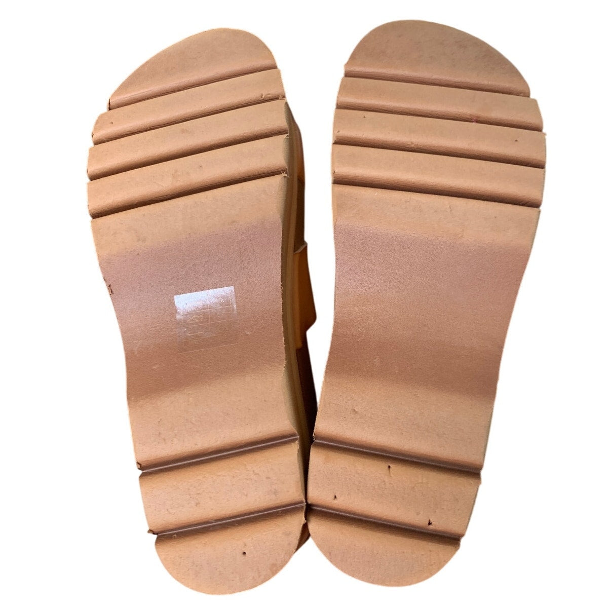 Dream Pairs Womens Size 6.5 Tan 2.5" Wedge Platform Slide Sandal Open Toe Shoes