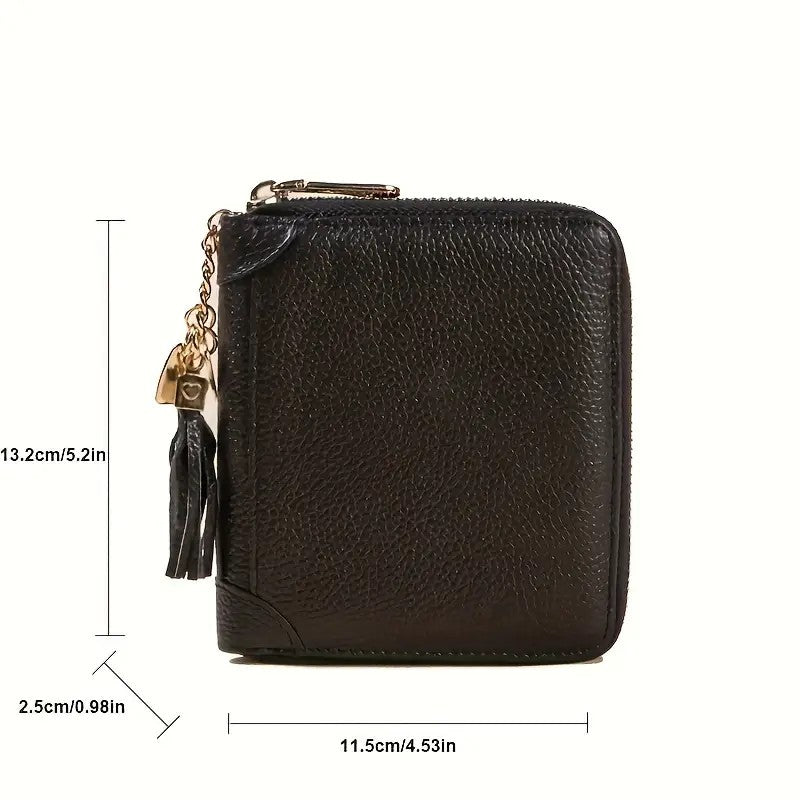 Leather Mini Credit Card Holder For Women RFID Blocking Multifunctional Zipper Coin Purse Large Capacity Card Holder Credit Card Holders Credit Card Case