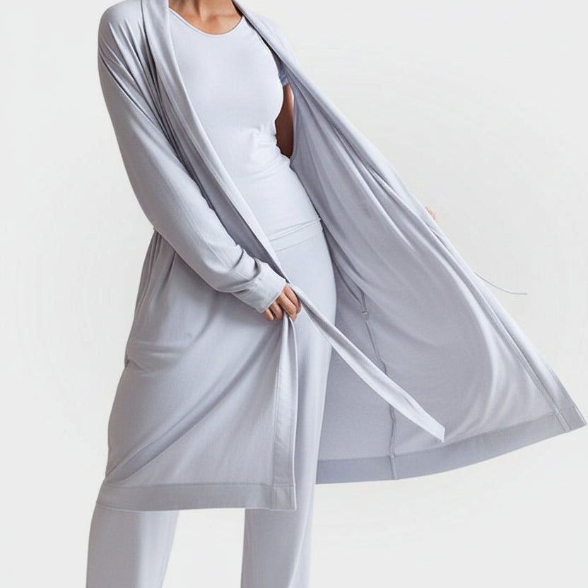 Collagen Lounge Robe - Pearl Grey