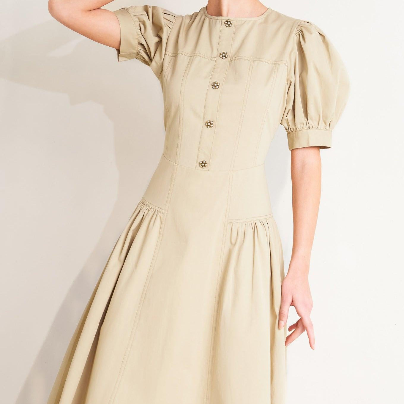 UNDERSTATED ICON WOVEN MIDI DRESS