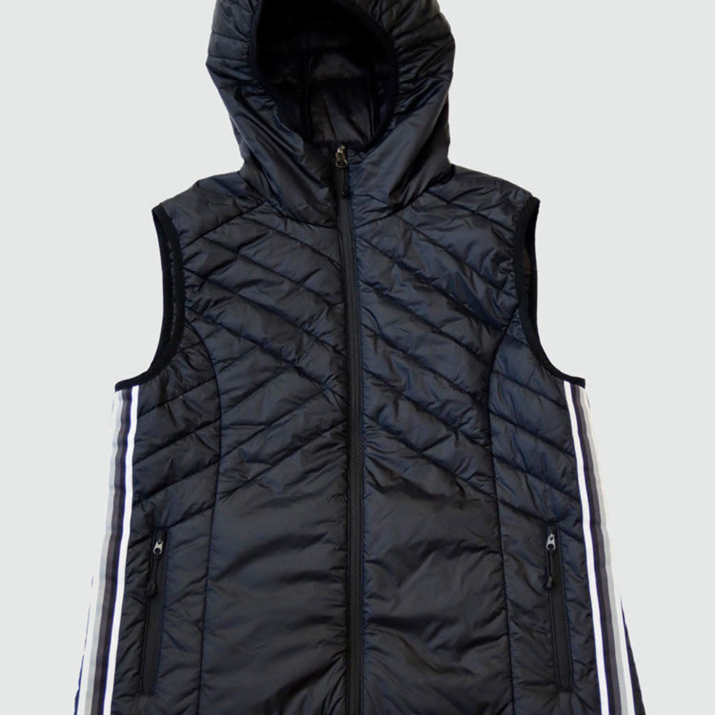Powerstripe Eco-Friendly Down Hooded Vest