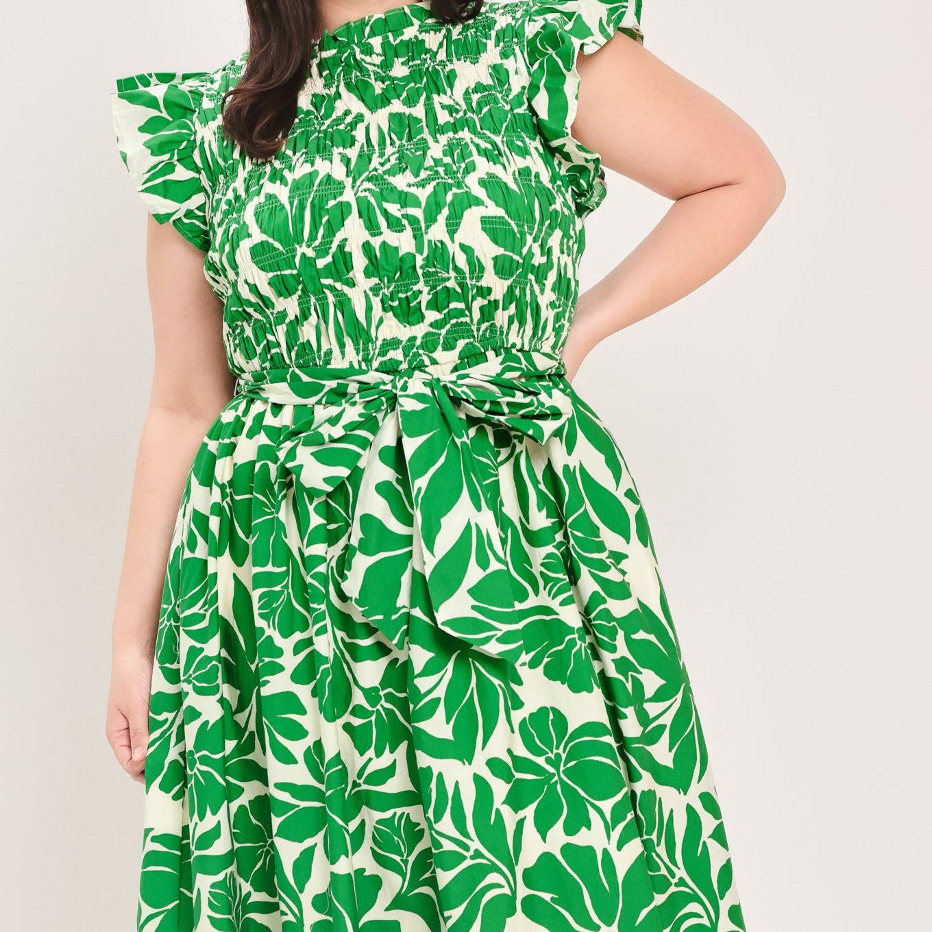 BLOOM ENERGY WOVEN MIDI DRESS