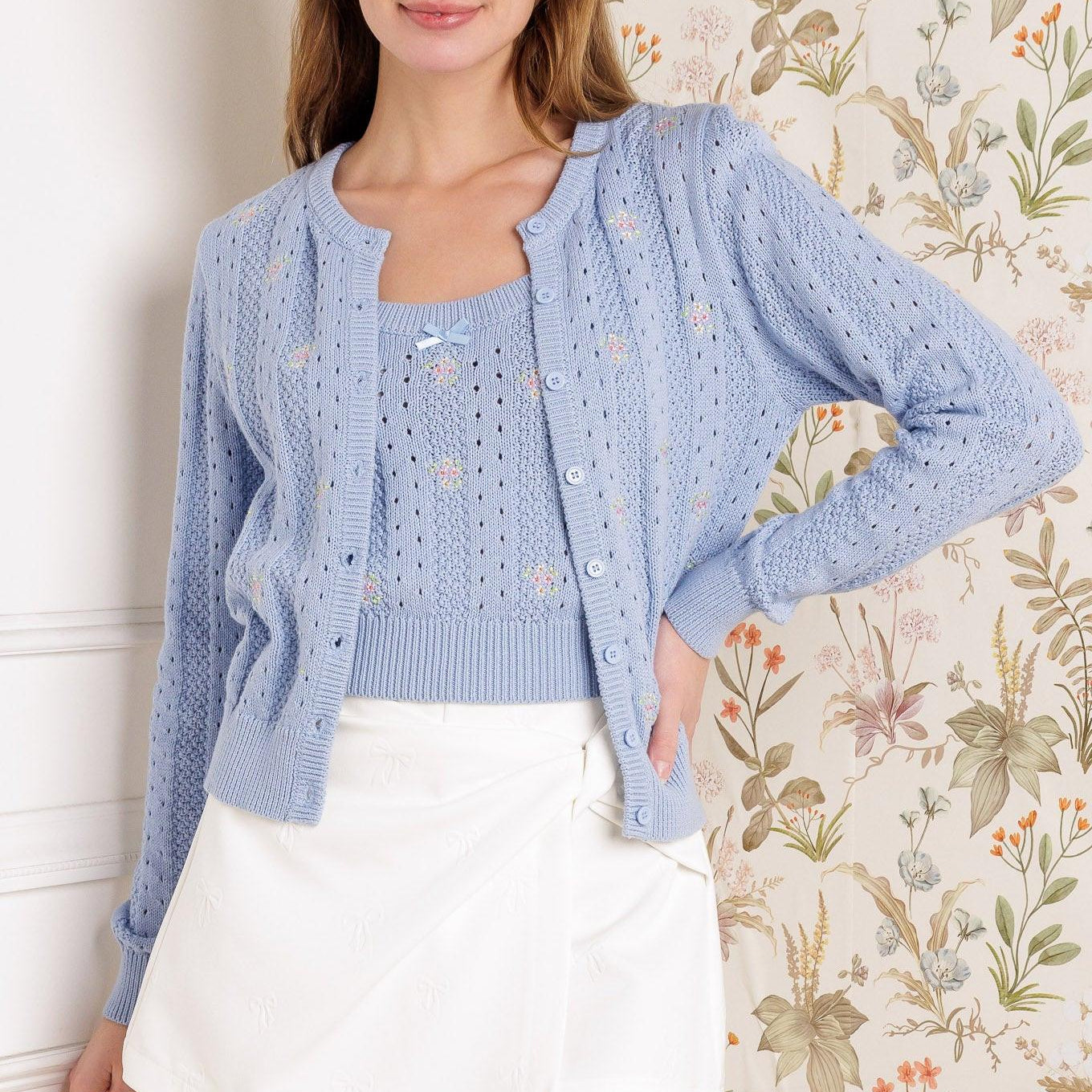DAYS THAT FADE SWEATER AND CARDIGAN SET