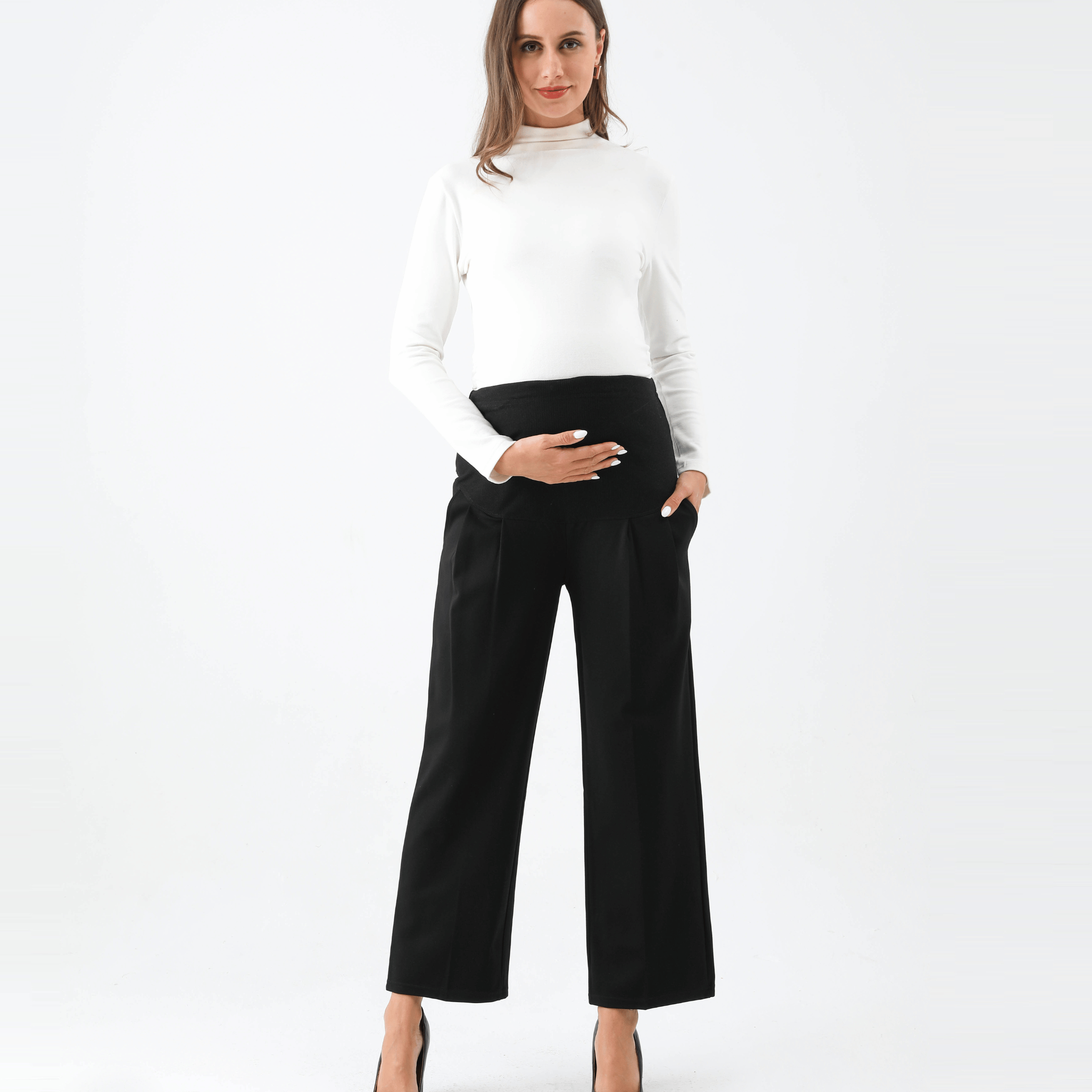 The Wide Leg Maternity Ankle Pant