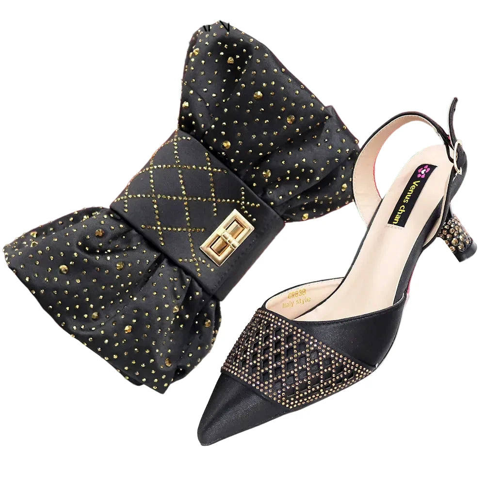 Latest Women Italian Shoes and Matching Bags TE342