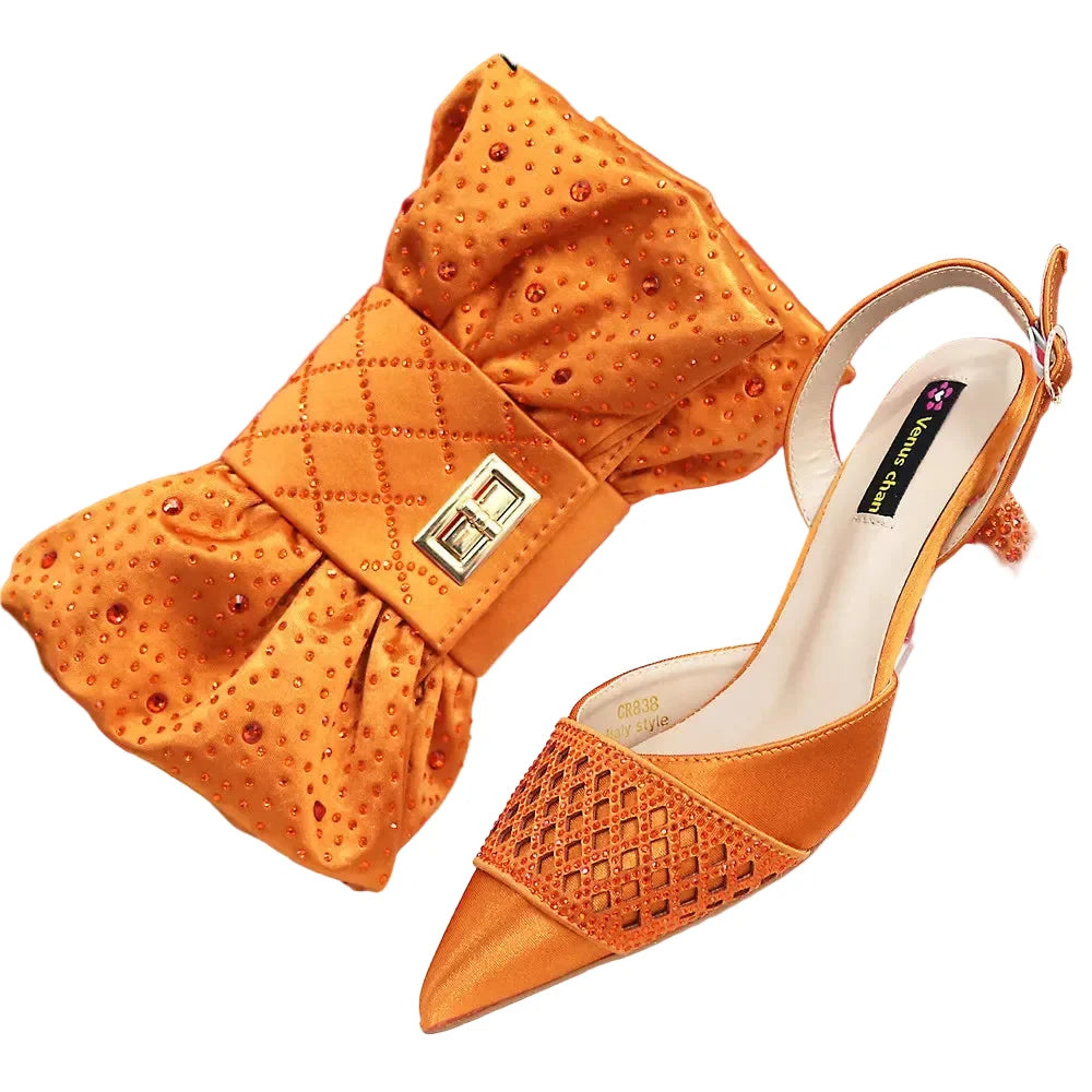 Latest Women Italian Shoes and Matching Bags TE342