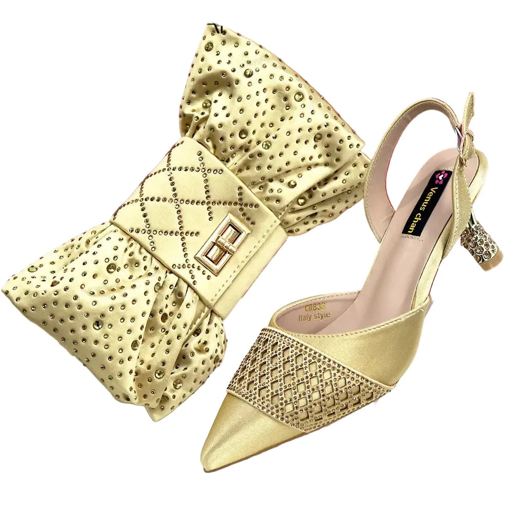 Latest Women Italian Shoes and Matching Bags TE342