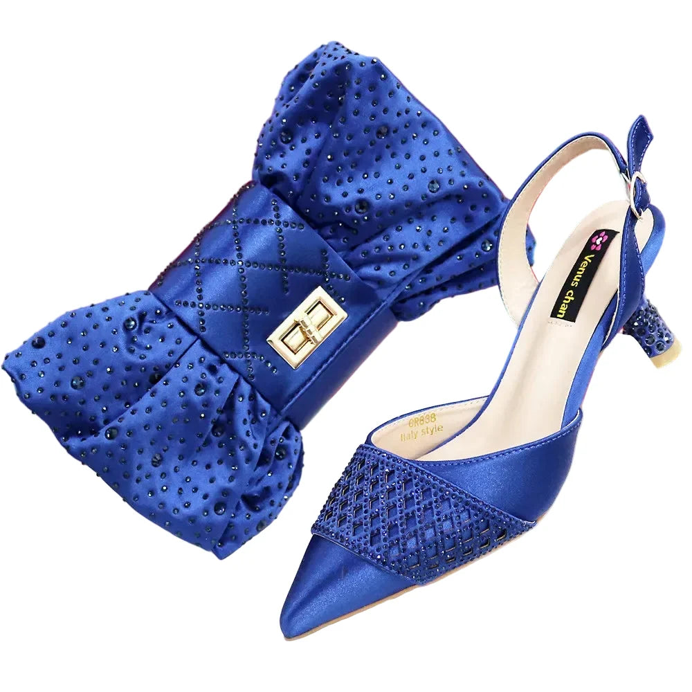 Latest Women Italian Shoes and Matching Bags TE342