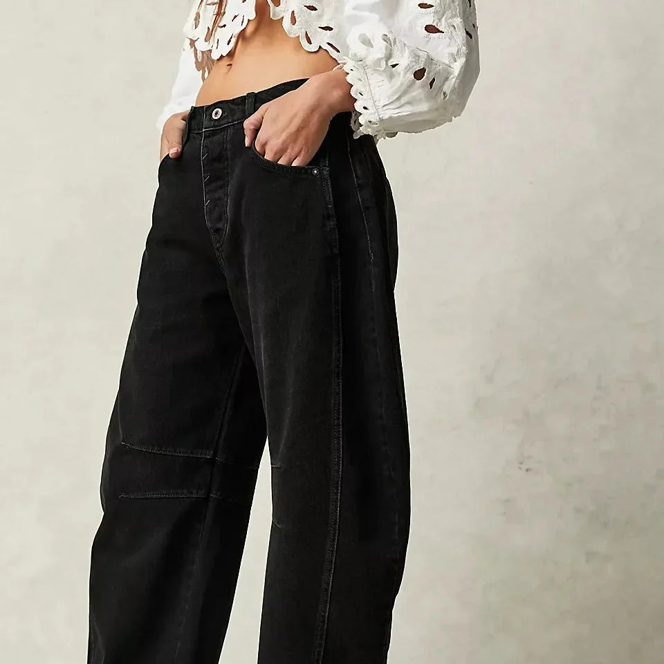 Women’s Elastic Waist High Waisted Jeans