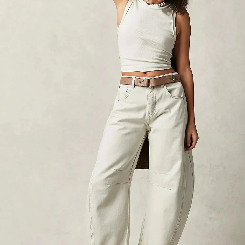 Women’s Elastic Waist High Waisted Jeans