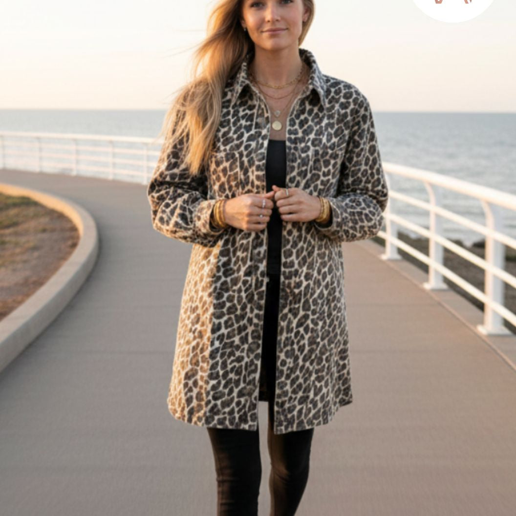 Ash Denim Jacket - Cheetah