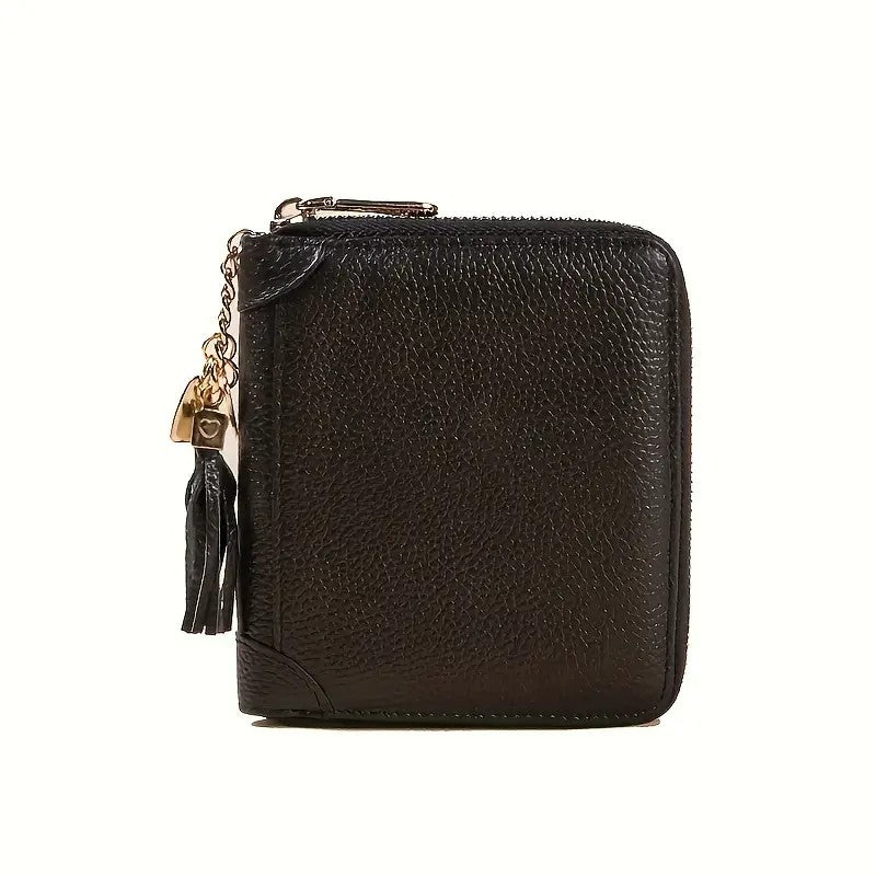 Leather Mini Credit Card Holder For Women RFID Blocking Multifunctional Zipper Coin Purse Large Capacity Card Holder Credit Card Holders Credit Card Case