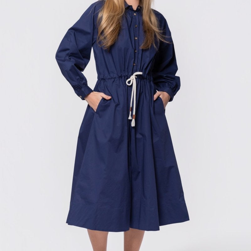 Linden Dress (Navy)