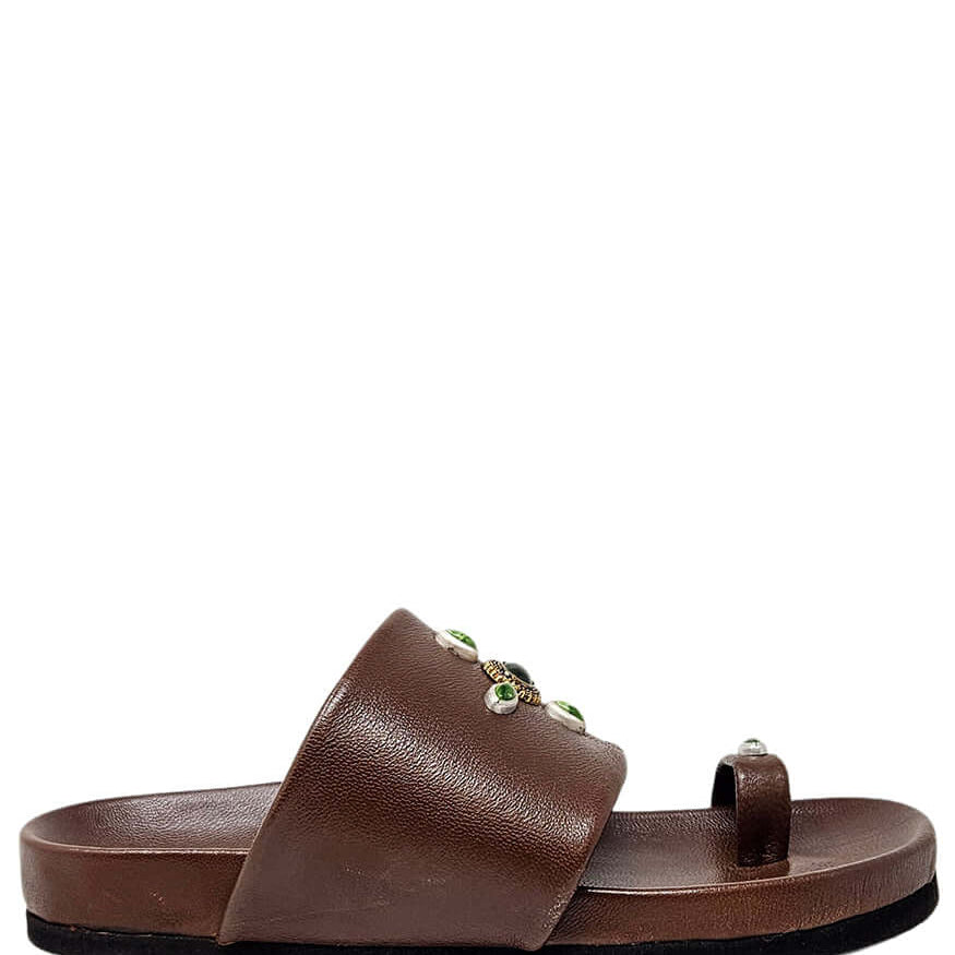 Tyche Chocolate Toe Ring Sandal
